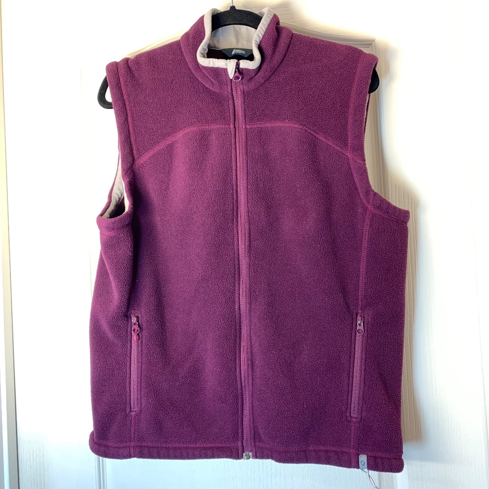 Mountain Equipment Co-op Polartec Fleece Vest – Prune & Beige Outdoor MEC